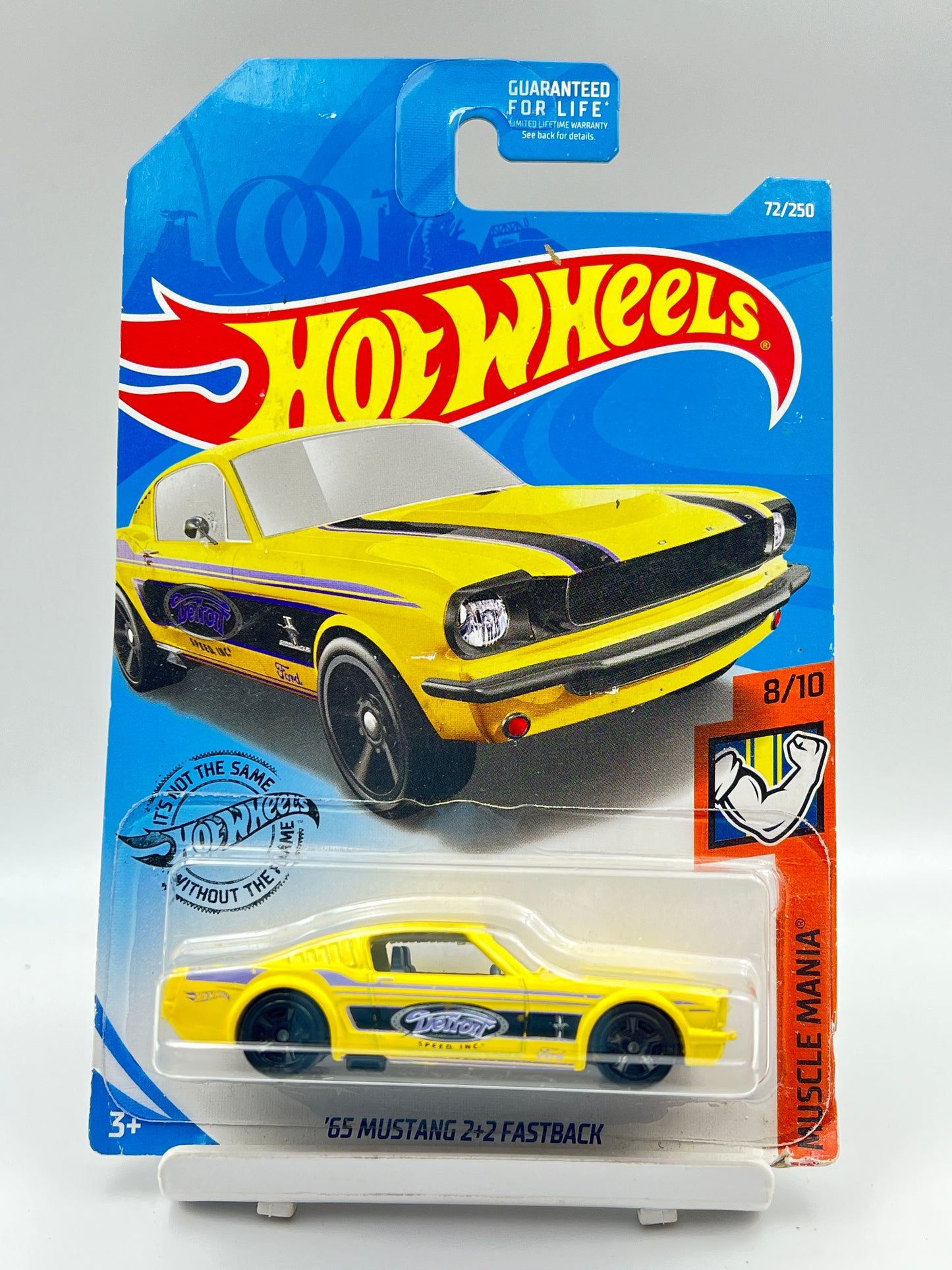 SOFT CORNERS - IMPORTED - HOT WHEELS -  65 MUSTANG 2+ FASTBACK - YELLOW - 1A