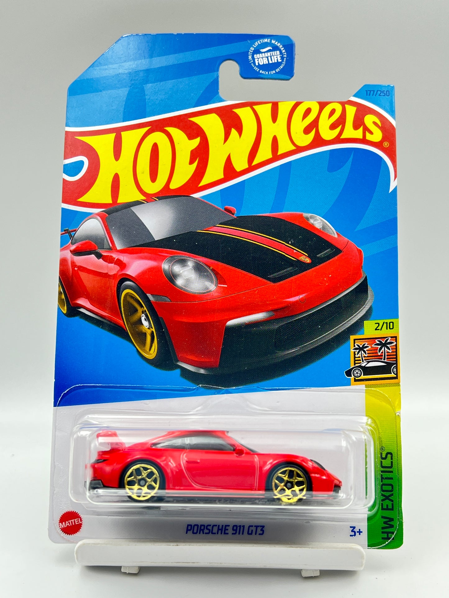 MILD BLISTER BEND AT BOTTOM - IMPORTED - HOT WHEELS -  PORSCHE 911 GT3 - RED - 2A