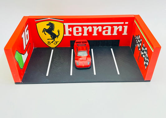 3D PRINTED - FERRARI MINI GARAGE DISPLAY - Its Fun- Hot wheels - matchbox - diecast