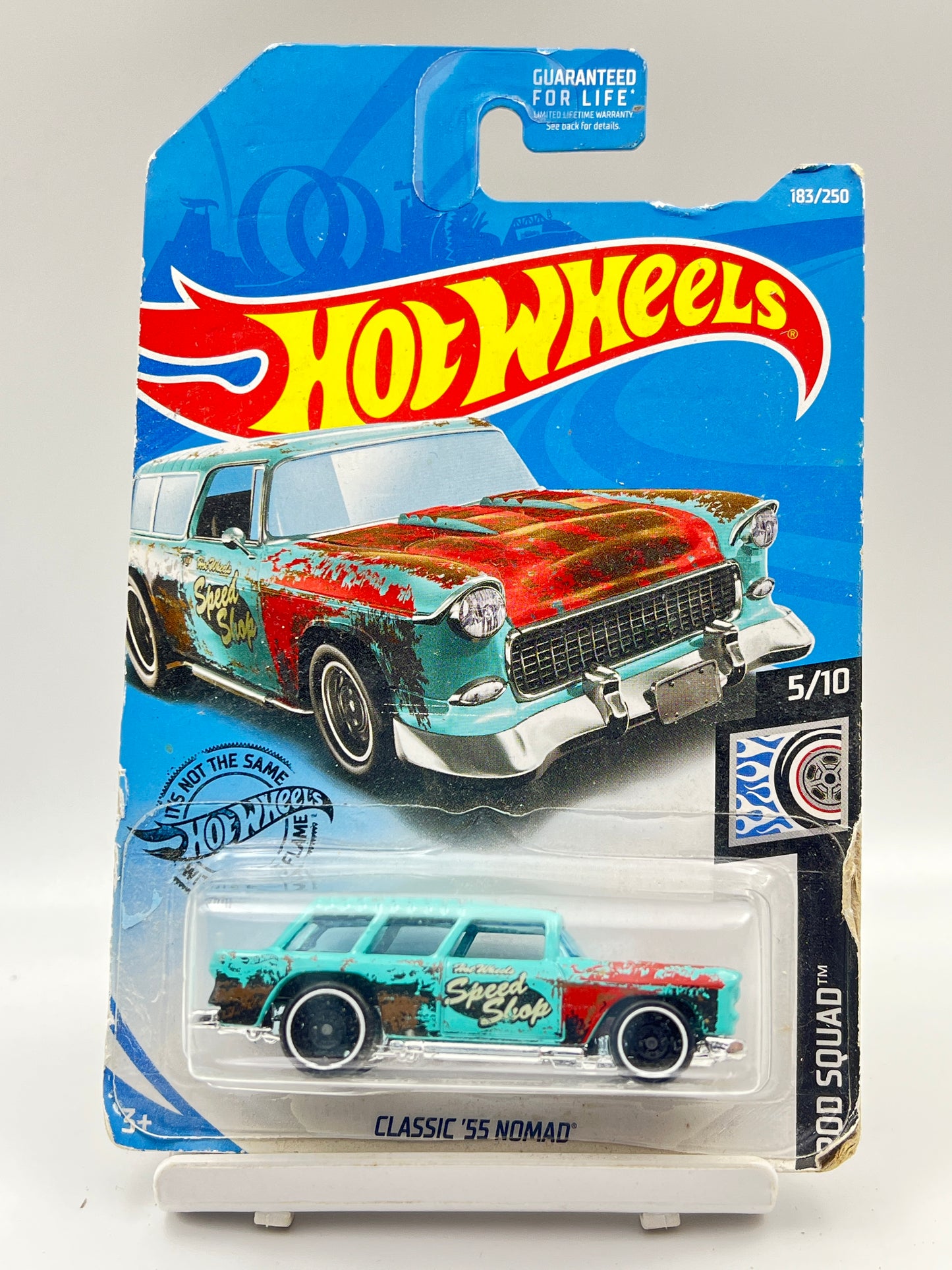DAMAGED CARD - IMPORTED - HOT WHEELS -  CLASSIC 55 NOMAD - 4F