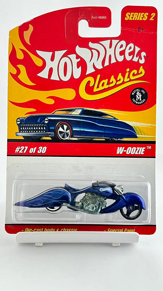 HOT WHEELS CLASSICS - W-OOZIE - BLUE - CREASED CARD - 4A - Its Fun- Hot wheels - matchbox - diecast
