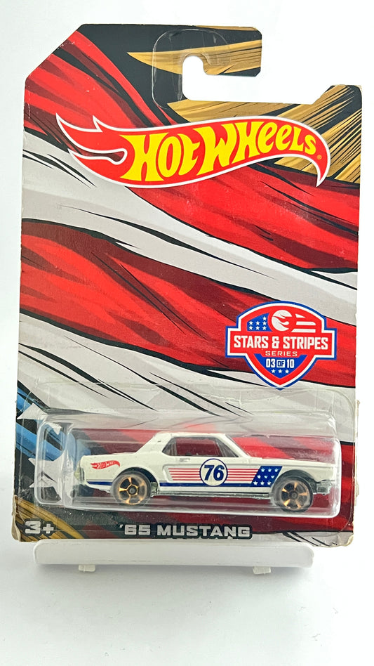 65 MUSTANF - STARS AND STRIPES - "OPENABLE HOOD" - 4A - Its Fun- Hot wheels - matchbox - diecast