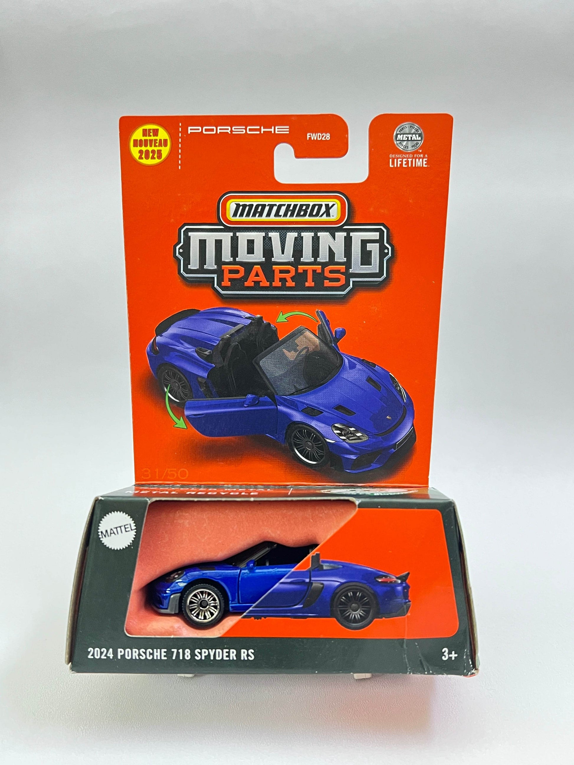 CREASED BOX - MATCHBOX MOVING PARTS - 2024 PORSCHE 718 SPYDER RS - ZX4 - Its Fun