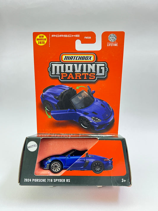 CREASED BOX - MATCHBOX MOVING PARTS - 2024 PORSCHE 718 SPYDER RS - 4F