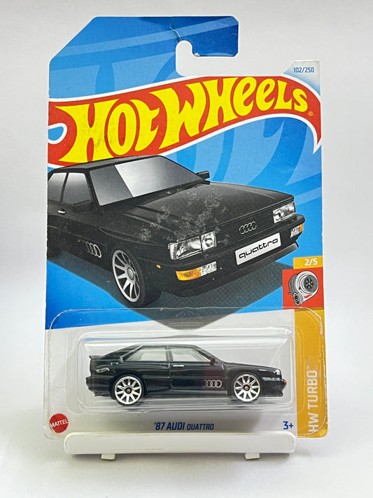 HOT WHEELS - 87 AUDI QUATTRO - BLACK - 4F (CARD AS IN PIC)