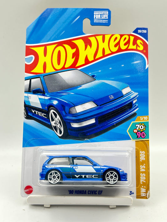 IMPORTED - HOT WHEELS -  90 HONDA CIVIC EF- BLUE - 2C