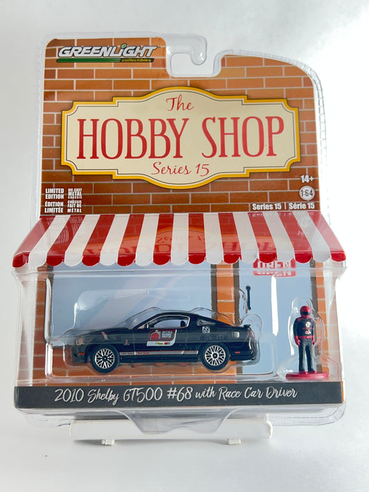 GREENLIGHT - 2010 SHELBY GT500 #68 WITH RACE CAR DRIVER