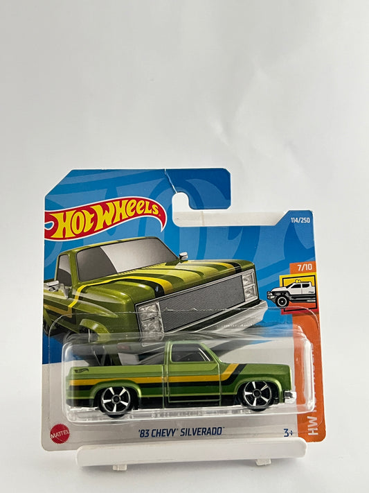 83 CHEVY SILVERADO - SHORT CARD - 1A - Its Fun- Hot wheels - matchbox - diecast