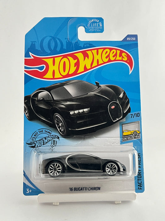 16 BUGATTI CHIRON -BLACK-3A - Its Fun- Hot wheels - matchbox - diecast