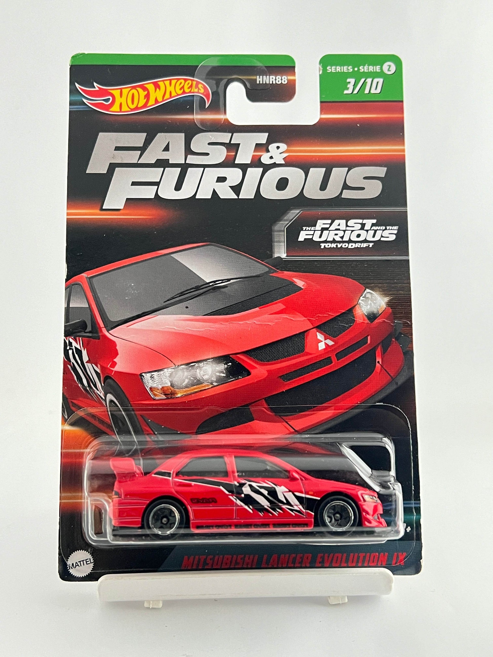 FAST AND FURIOUS MITSUBISHI LANCER EVOLUTION IX -SLIGHT CRACK IN BLISTER- FREE PROTECTOR 4E