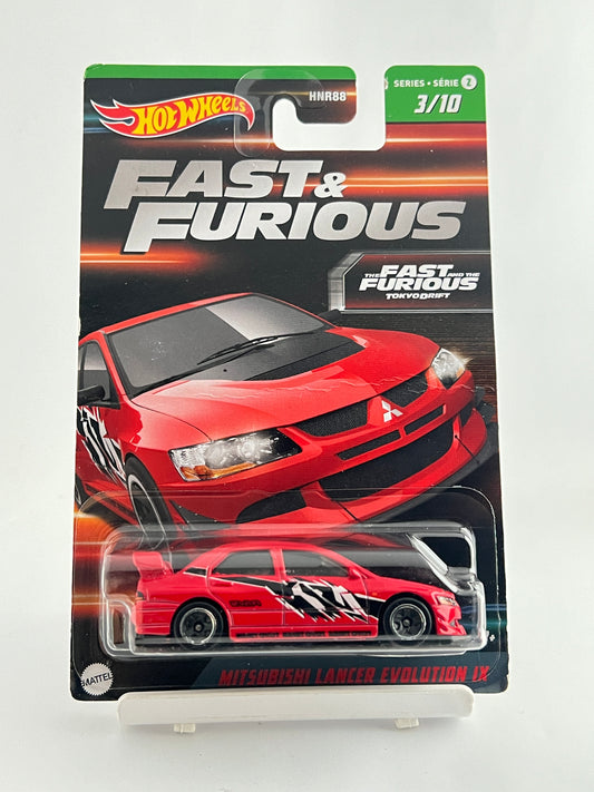 FAST AND FURIOUS - MITSUBISHI LANCER EVOLUTION IX -SLIGHT CRACK IN BLISTER- 4C - Its Fun- Hot wheels - matchbox - diecast
