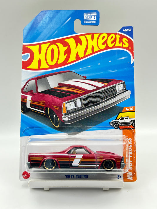 IMPORTED - HOT WHEELS -  80 EL CAMINO - RED - 1B