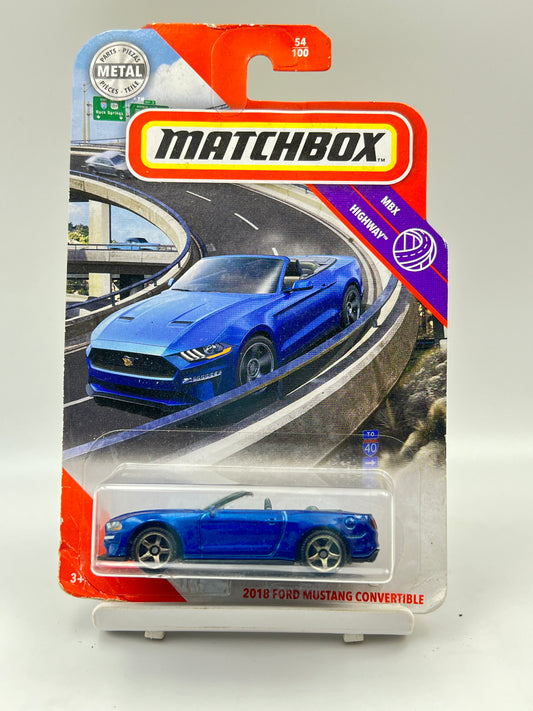 SOFT CORNERS - MATCHBOX - 2018 FORD MUSTANG CONVERTIBLE - 1B