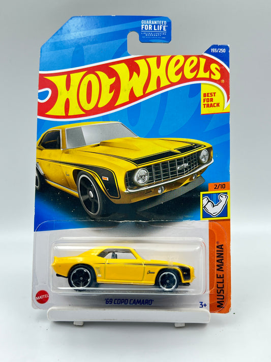 IMPORTED - HOT WHEELS -  69 COPO CAMARO - YELLOW - 1B
