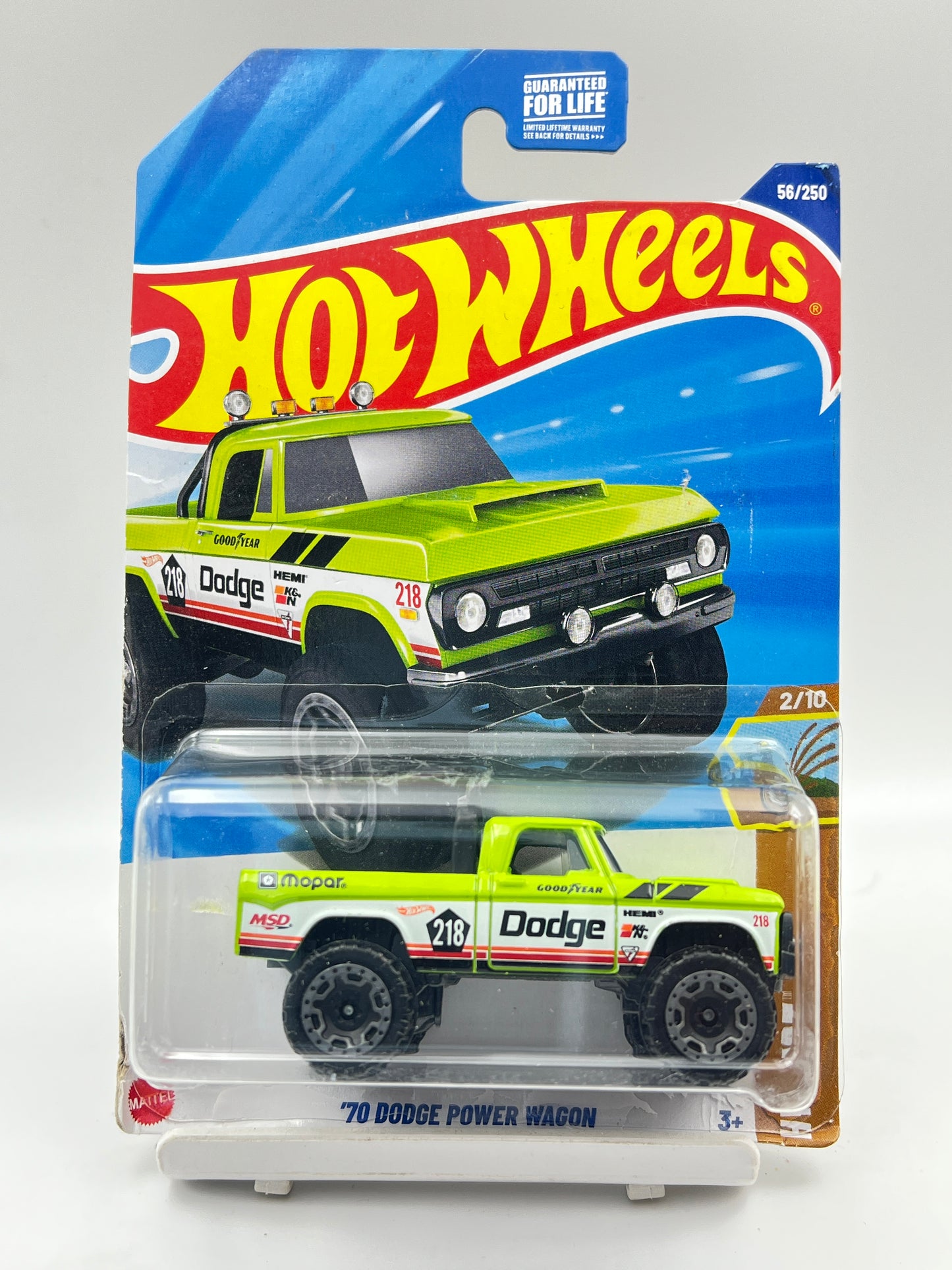 CREASED AT BOTTOM - IMPORTED - HOT WHEELS -  70 DODGE POWER WAGON - 2B