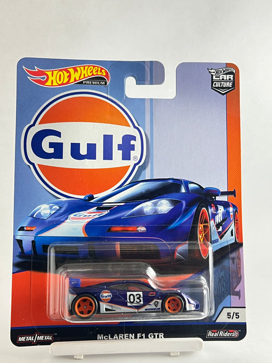PREMIUM - MCLAREN F1 GTR (GULF) WITH PROTECTOR - 5C - Its Fun- Hot wheels - matchbox - diecast
