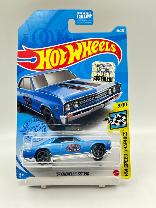 MILD BLISTER CRACK - IMPORTED - HOT WHEELS -  FACTORY SEALED - 67 CHEVELLE SS 396 - 2A