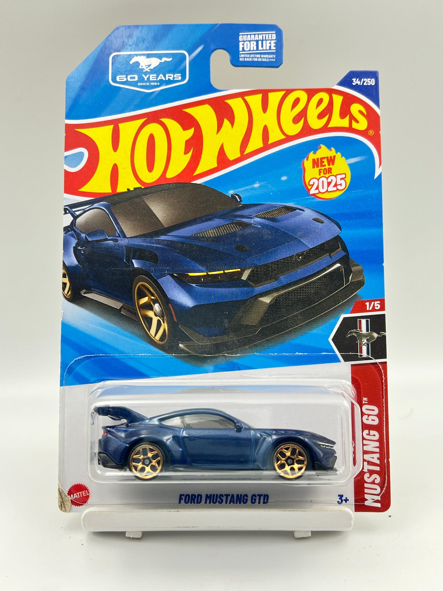 SOFT CORNERS -IMPORTED - HOT WHEELS -  FORD MUSTNG GTD - BLUE - 1D
