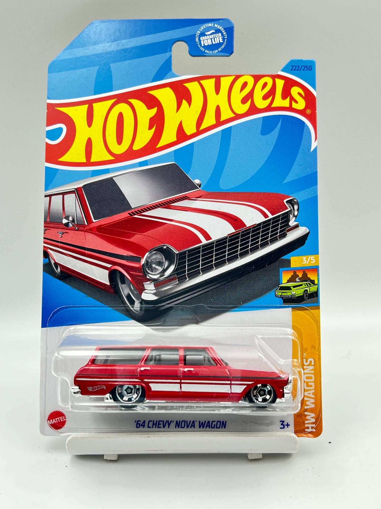 IMPORTED - HOT WHEELS -  64 CHEVY NOVA WAGON - RED - 3B