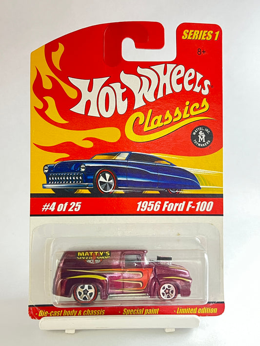 HOT WHEELS CLASSICS - 1956 FORD F-100 -4G - Its Fun- Hot wheels - matchbox - diecast