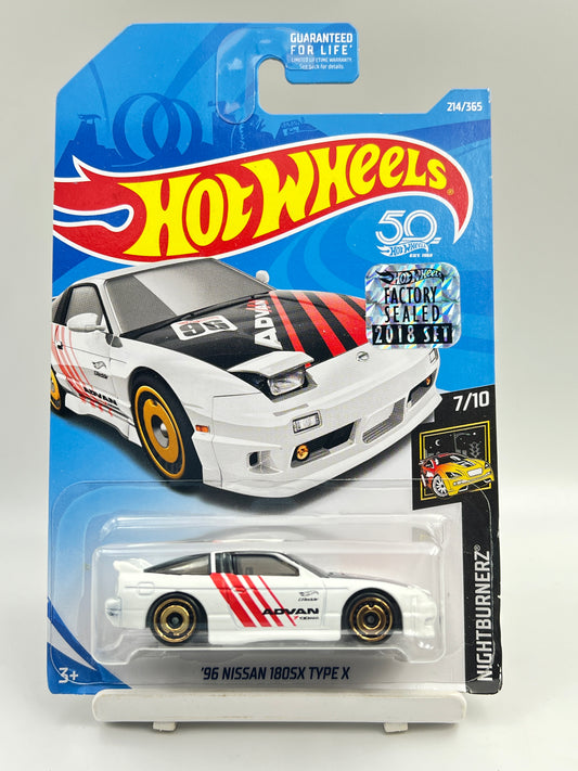 FACTORY SEALED - IMPORTED - HOT WHEELS -  96 NISSAN 180SX TYPE X - ADVAN - 1D