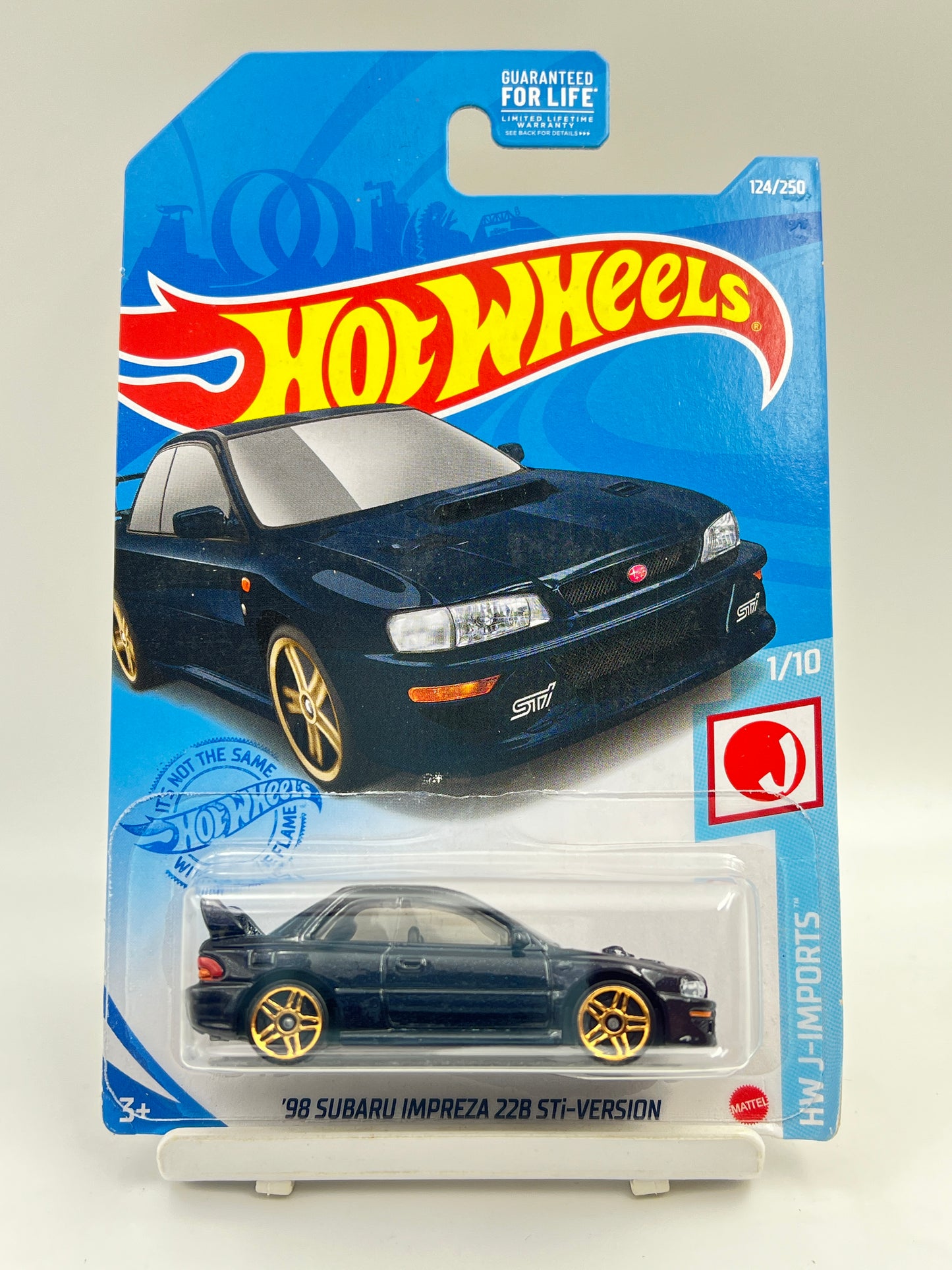 SOFT CORNERS - IMPORTED - HOT WHEELS -  98 SUBARU IMPREZA 22B-STI VERSION - BLACK - 3C