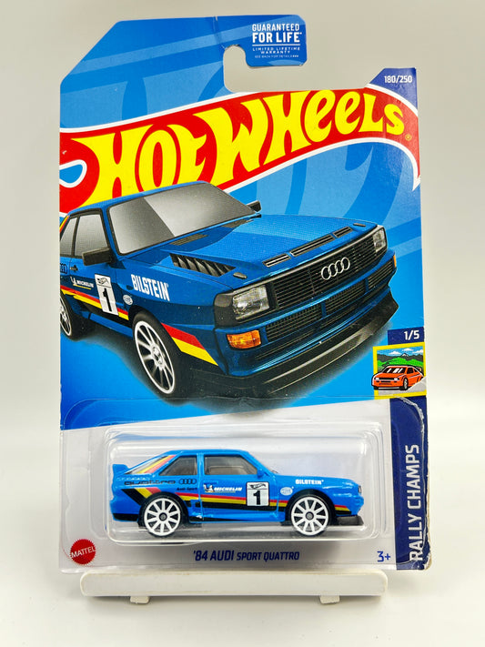 SOFT CORNERS - IMPORTED - HOT WHEELS -  84 AUDI SPORT QUATTRO - BLUE - 3E