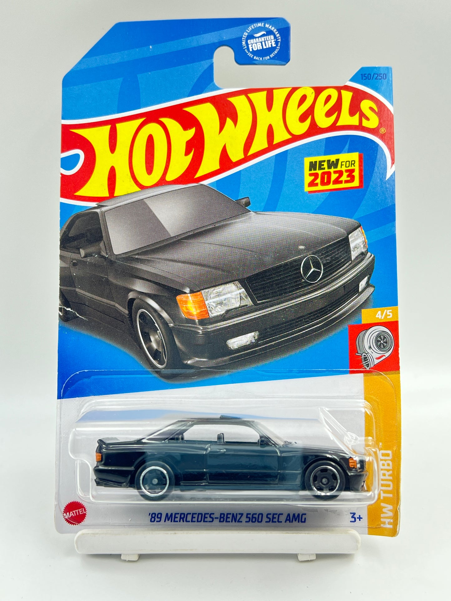 IMPORTED - HOT WHEELS -  89 MERCEDES BENZ 560 SEC AMG - BLACK - 3C