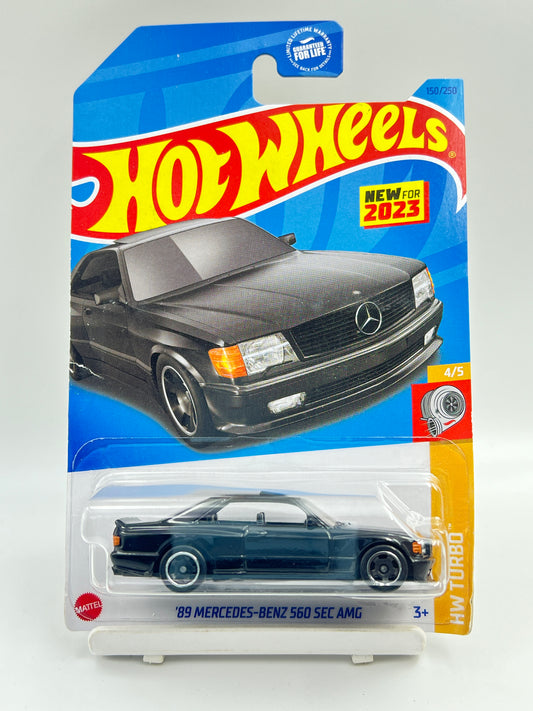 IMPORTED - HOT WHEELS -  89 MERCEDES BENZ 560 SEC AMG - BLACK - 3C