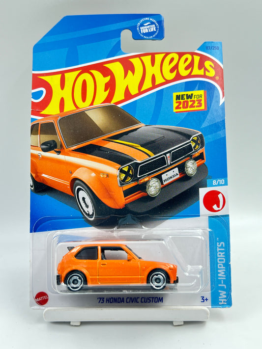 IMPORTED - HOT WHEELS -  73 HONDA CIVIC CUSTOM - ORANGE - 3C