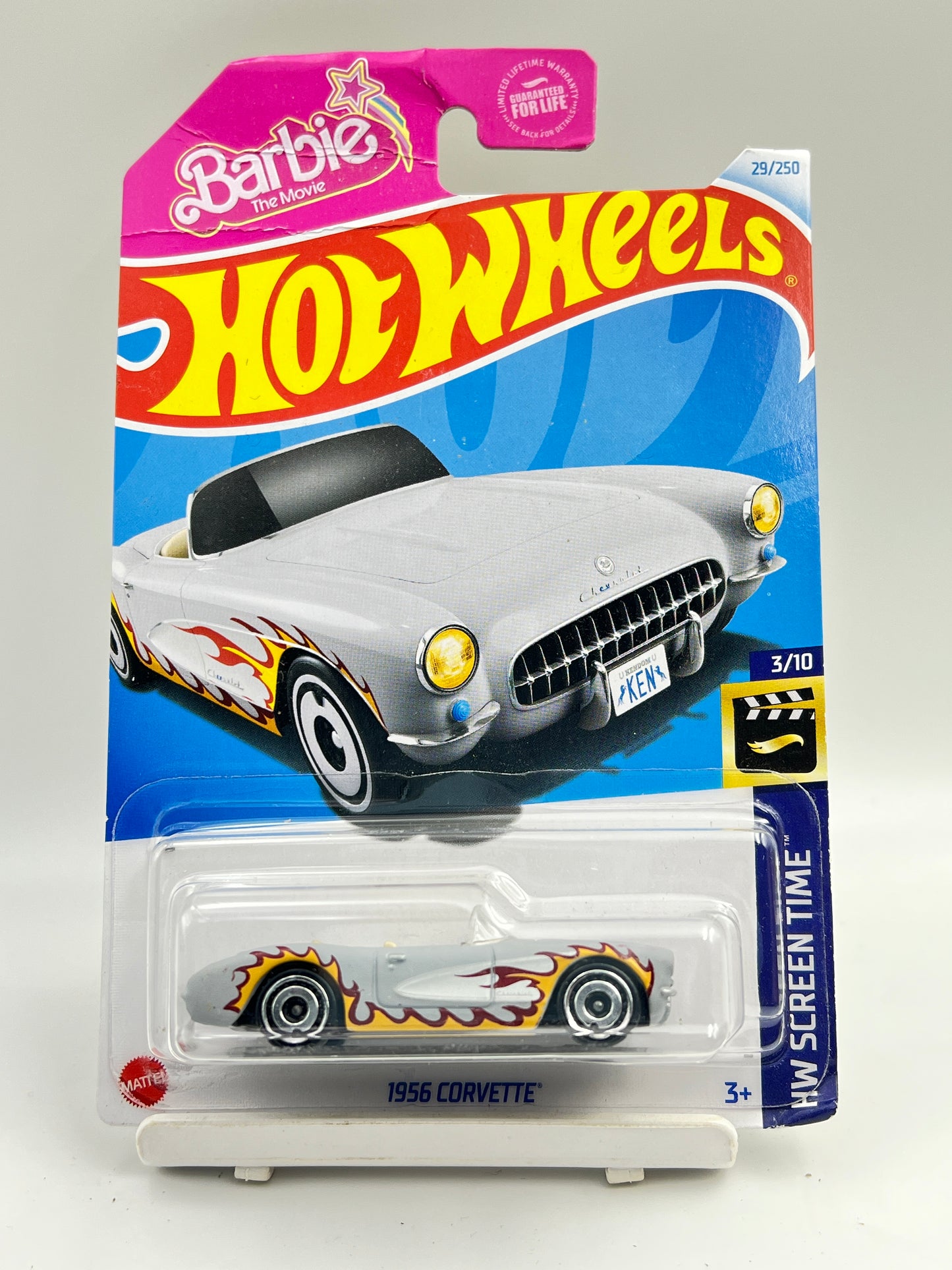 CREASED - IMPORTED - HOT WHEELS -  1956 CORVETTE - BARBIE - 2B