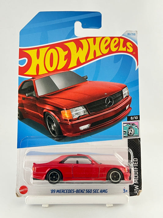 89 MERCEDES BENZ 560 SEC AMG - RED - 4B - Its Fun- Hot wheels - matchbox - diecast