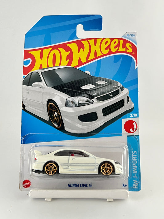 HONDA CIVIC SI - WHITE -BLISTER CRACK-IMPORTED (WITH FREE PROTECTOR) - 4F - Its Fun- Hot wheels - matchbox - diecast