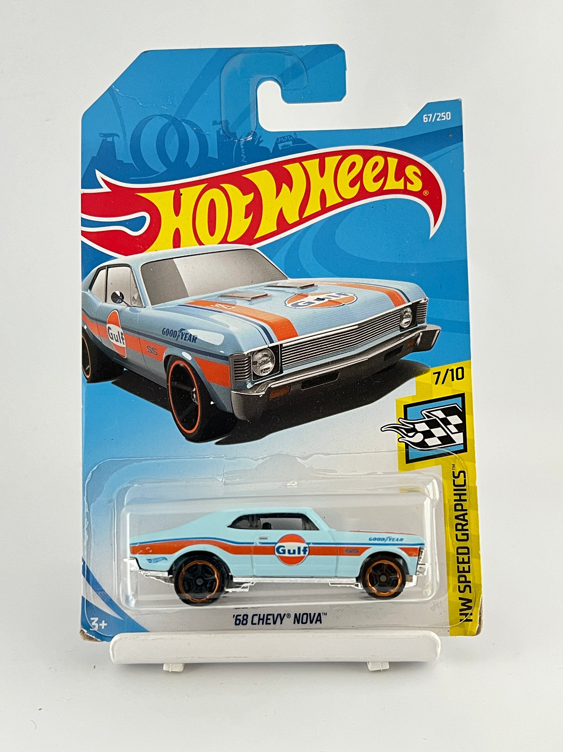68 CHEVY NOVA -GULF - - IMPORTED - 4B - Its Fun- Hot wheels - matchbox - diecast