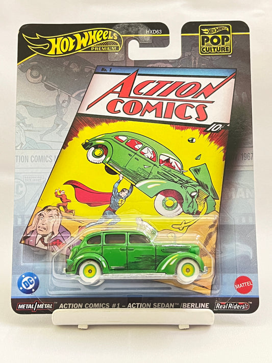 HOT WHEELS PREMIUM - ACTION COMICS #1 - ACTION SEDAN - 5C