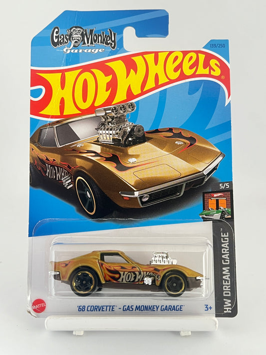 68 CORVETTE -GAS MONKEY GARAGE- CREASED CARD - 5C - Its Fun- Hot wheels - matchbox - diecast