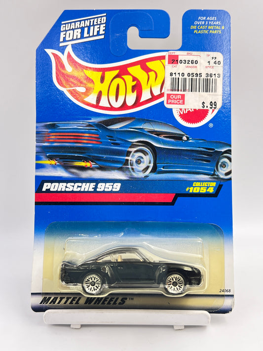 YELLOW BLISTER - IMPORTED - HOT WHEELS -  PORSCHE 959 - BLACK - 2F