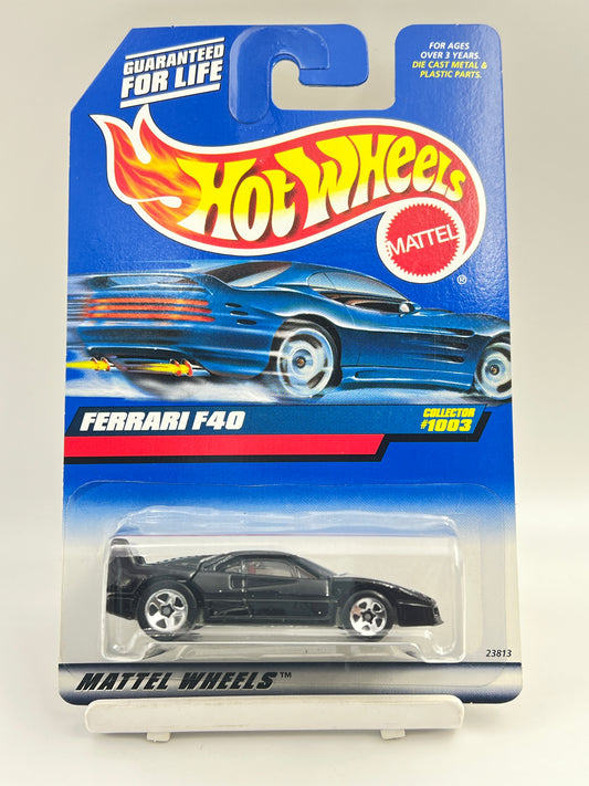 OPENING REAR - FUL METAL - IMPORTED - HOT WHEELS -  FERRARI F40 BLACK - 2F