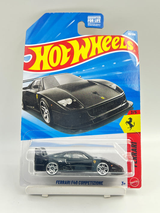 BLISTER CRACK - IMPORTED - HOT WHEELS -  FERRARI F40 COMPETIZIONE - BLACK - 4F