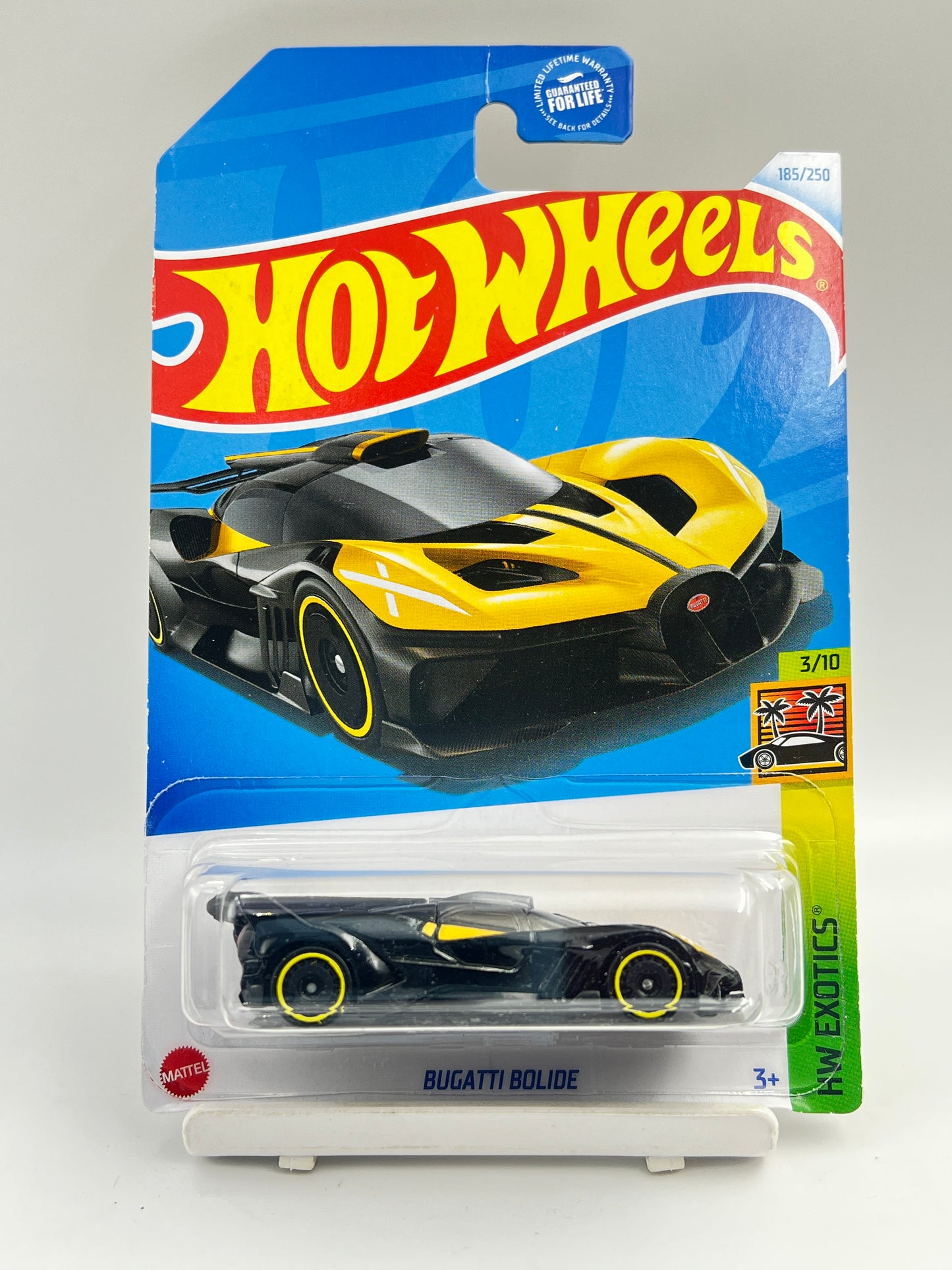 HOOK CREASE - IMPORTED - HOT WHEELS -  BUGATTI BOLIDE - YELLOW - 9A