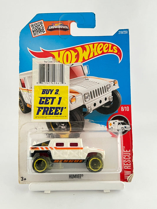 HUMVEE RESCUE - WHITE - 2B - Its Fun- Hot wheels - matchbox - diecast