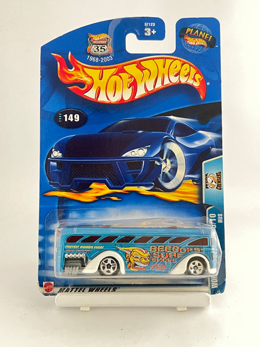 WORK CREWSERS - SURFIN SCHOOLBUS -2B - Its Fun- Hot wheels - matchbox - diecast