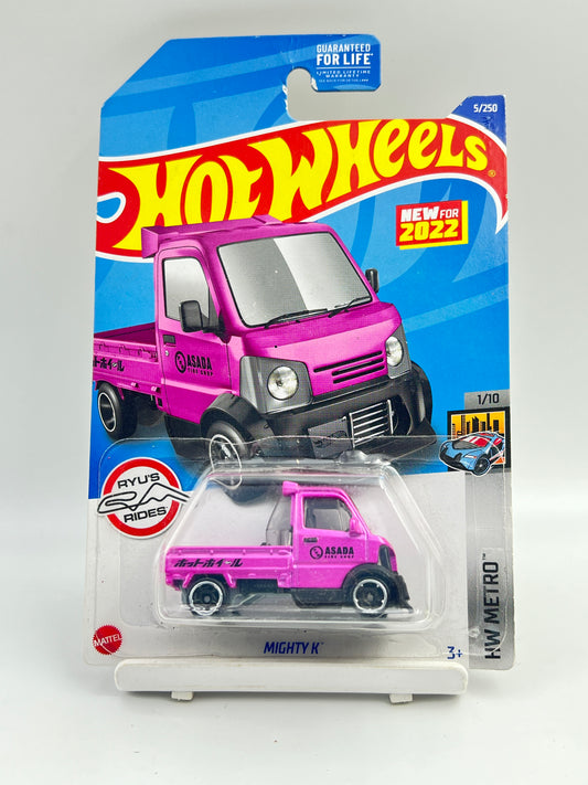 MILD BLISTER CRACK - ( CARD AS IN PIC ) - IMPORTED - HOT WHEELS -  MIGHTY K - 1B