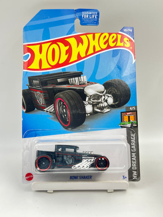 HOOK CREASE - IMPORTED - HOT WHEELS -  BONE SHAKER - BLACK - 1A