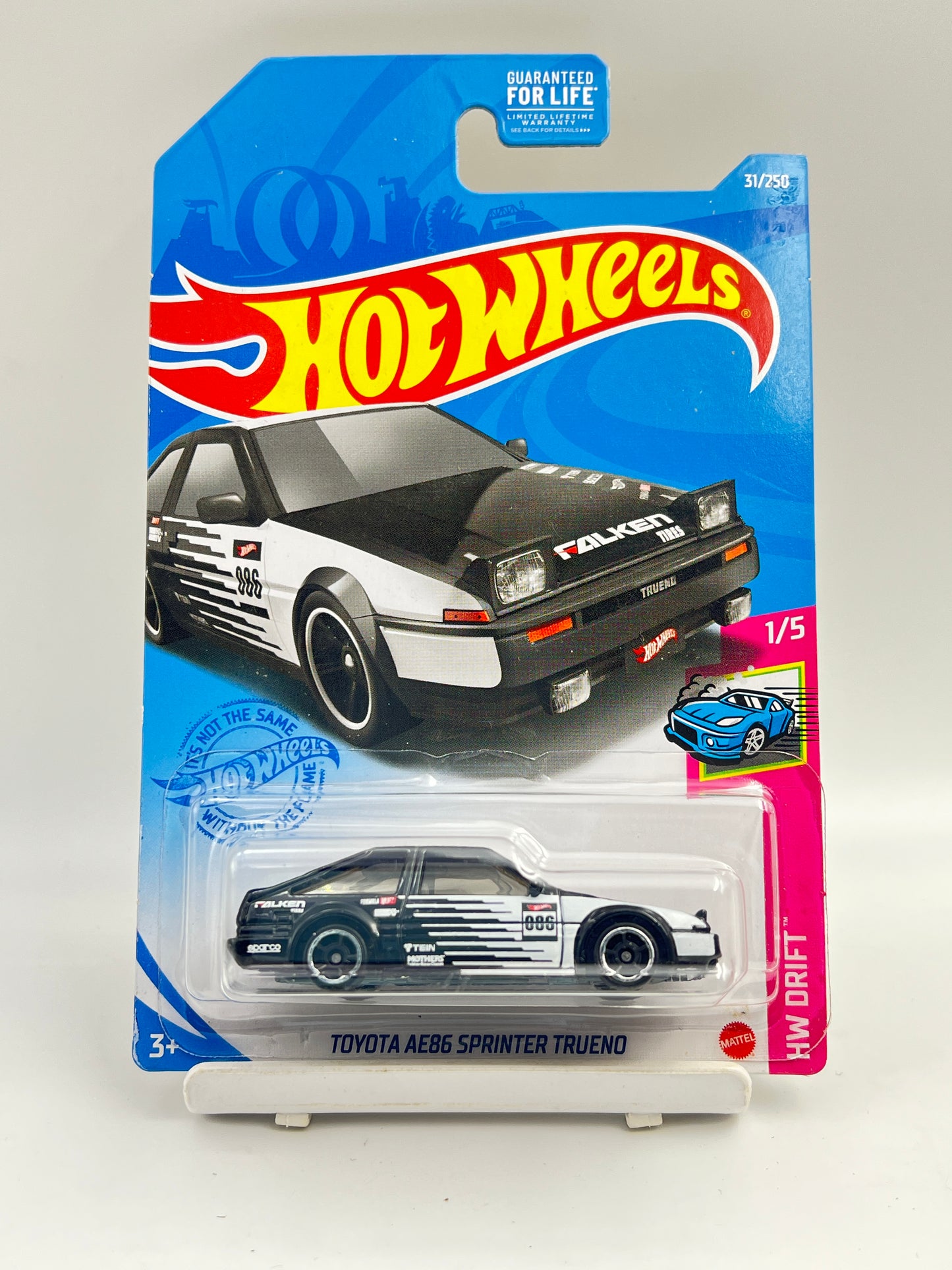 IMPORTED - HOT WHEELS -  TOYOTA AE86 SPRINTER TRUENO - BLACK - FALKEN - 1A