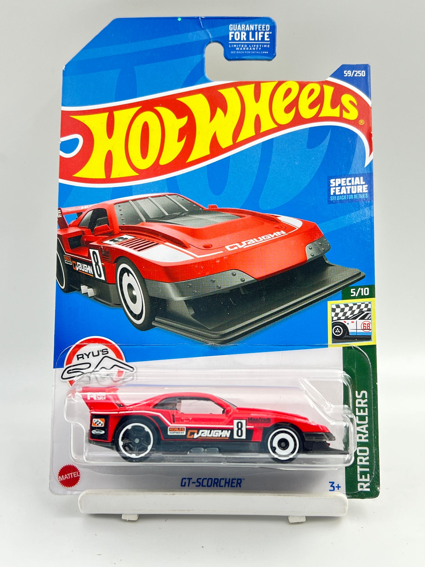 HOOK CREASE - IMPORTED - HOT WHEELS - GT-SCORCHER - RED - 6A