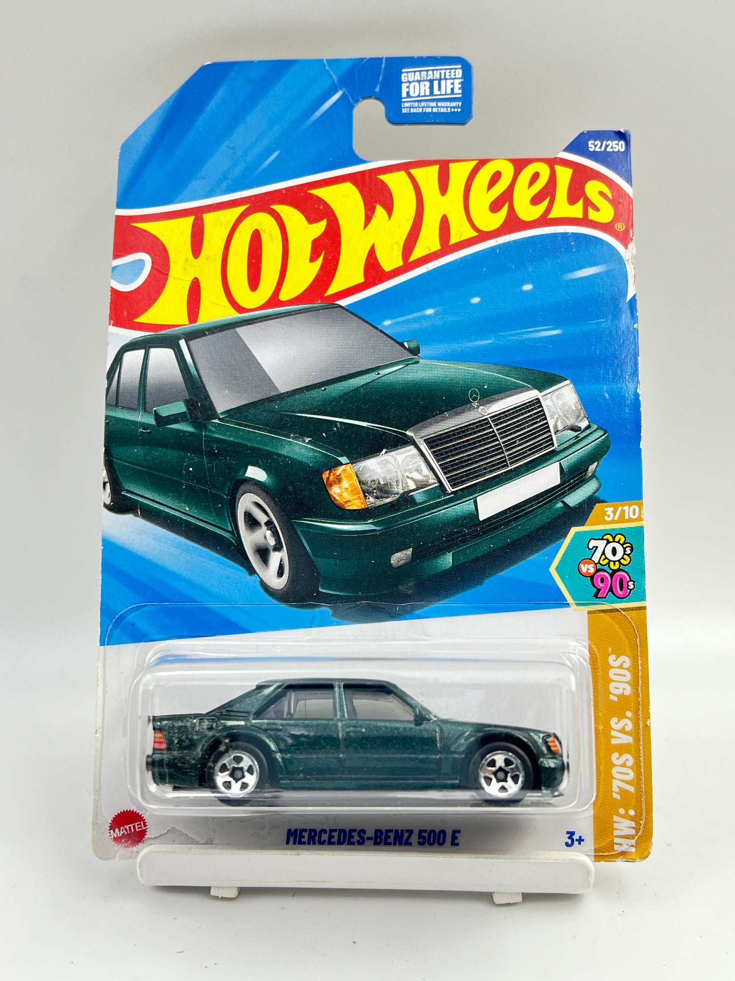 CREASE / SOFT CORNERS - IMPORTED - HOT WHEELS -  MERCEDES BENZ 500 E - GREEN - 6B