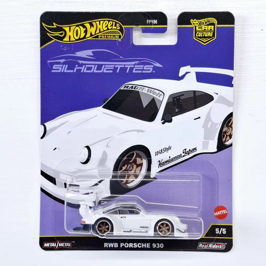 PREMIUM - SILHOUETTES - RWB PORSCHE 930 - WHITE - WITH FREE PROTECTOR - 4E