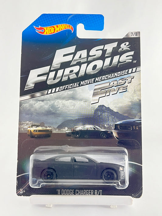 FAST AND FURIOUS - 11 DODGE CHARGER R/T- MATTE BLACK - SOFT CORNERS - 4E - Its Fun- Hot wheels - matchbox - diecast