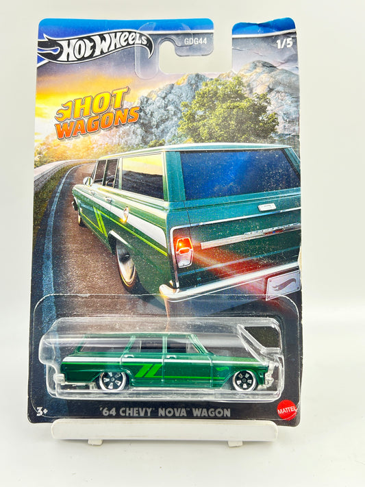 BLISTER CRACK - ( CARD AS IN PIC ) - FULL METAL - HOT WHEELS -  64 CHEVY NOVA WAGON - 7A